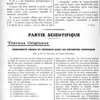 1343 - Page 1330 - Propos du jour. Une question controversée ; La responsabilité et la capacité pénales [J. Noir] / Partie scientifique. Travaux Originaux. Condiments permis et défendus dans les néphrites chroniques, par le Dr G. Siguret