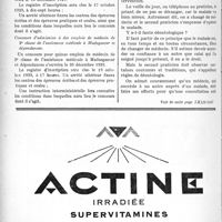 1407 - Page 1394-XIV - A travers l’officiel. Stations hydrominérales, climatiques et de tourisme / Assistance Médicale aux Colonies / Déontologie. Changement de médecin ; Qu’est-ce qu’un spécialiste, Une infirmière peut-elle faire une anesthésie ?