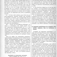1427 - Page 1412 - Partie scientifique. L'Actualité Scientifique. La Presse. Echec des traitements arsenicaux prophylactiques [(Le Bulletin médical, 29 décembre 1928)] / Sensibilité à la tuberculine provoquée chez le vieillard par le B. C. G [(La Presse médicale, 30 janvier 1929)] / Le traitement opothérapique des symptômes obésité, stérilité, migraines, dans les insuffisances ovariennes [(Progrès médical du 2 mars 1929, n° 9)]