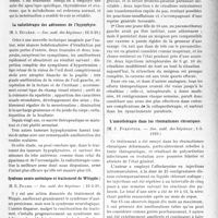 1430 - Page 1415 - Partie scientifique. L'Actualité Scientifique. Les Sociétés Savantes. Paris. Action favorable de l’insuline dans la cachexie de croissance, (Soc. méd. des hôp. ; 22-2-1929) / La radiothérapie des adénomes de l’hypophyse, (Soc. méd. des hôpitaux ; 22-2-29) / Syndrome neuro-anémique et traitement de Whipple, (Soc. méd. des hôpitaux : 22-2-29 / La sanocrysine par voie intra-pleurale au cours du pneumothorax thérapeutique, en particulier au cas de pleurésie purulente tuberculeuse, (Soc. méd. des hôpitaux ; 22-2-1929) / L’aurothérapie dans les rhumatismes chroniques, (Soc. méd. des hôpitaux ; 1-3-1929)