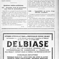 1468 - Page LXVII-1451 - Correspondance. Baux et Locations / Questions médico-militaires. Promotion. École de perfectionnement. Carte de sur classement / Immutabilité au service d’une affection secondaire
