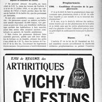 1472 - Page LXXI-1455 - Correspondance. Lois sociales. Application de la loi Loucheur aux médecins / Propharmacie. Conditions d’exercice de la propharmacie