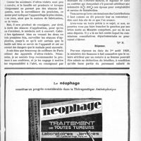 1474 - Page LXXIII-1457 - Correspondance. Responsabilité professionnelle. Utilisation d’appareils d’ultraviolets par un malade. Quelle responsabilité encourt le médecin ? / Fiscalité. Attribution d’un salaire par le médecin à sa femme
