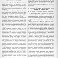 1504 - Page 1487 - Partie scientifique. L’Actualité Scientifique. Les Sociétés Savantes. Paris. Sur le traitement du rachitisme par l’ergostérol irradié, (Académie de médecine ; 9-4-1929) / Le traitement des plaies par l’électrolyse diffuse (méthode de Chevrier Grille), (Société de chirurgie ; 13-2-1929)