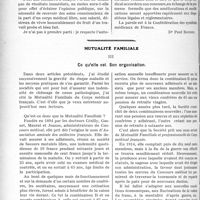 1517 - Page 1500 - Partie professionnelle, Hygiène, Assistance, Mutualité, Intérêts corporatifs, Variétés. Assurances sociales. Interprétation du règlement d’administration publique du 30 mars 1929 / Mutualité familiale. Ce qu’elle est. Son organisation