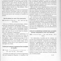 1562 - Page 1545 - Partie scientifique. L’Actualité Scientifique. Les Sociétés Savantes. Paris. L’ampliométrie manométrique du thorax et sa représentation graphique, (Soc. méd. des hôpitaux ; 15-3-1929) / Abcès du poumon au cours d’une pneumonie, (Soc. méd. des hôp. 22-3-1929) / Accidents par le tartrate d’ergotamine dans la maladie de Basedow, (Soc. méd. des hôp. ; 22-3-1929) / Action de la radiothérapie profonde dans un lymphosarcome comprimant la veine cave inférieure, (Soc. méd. des hôp. ; 22-3-1929)