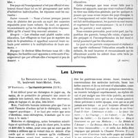 1567 - Page 1550 - Partie scientifique. L’Actualité Scientifique. Les Congrès. IIe Congrès de l’Association internationale des femmes médecins, (Suite) / Les Livres. La chasteté perverse, par Dr Voivenel, La Renaissance du livre, Paris