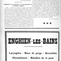 1617 - Page 1600-XII - A travers l'officiel. Réponses des Ministres aux questions des Parlementaires. La gelure, l’insolation sont-elles des accidents du travail ? / Obligations des inspecteurs et sous-inspecteurs de l’assistance publique