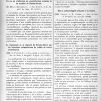 1645 - Page 1628 - Partie scientifique. L’Actualité Scientifique. Les Sociétés Savantes. Paris. Maladie de Fox-Fordyce, (Soc. de Derm. et de Syphil. deLyon ; 27-1-1929) / Un cas de réinfection ou superinfection probable de la maladie de Nicolas-Favre, (Soc. de derm. et de Syphil. de Lyon ; 27-1-1929) / Le traitement de la maladie de Nicolas-Favre par les injections intraveineuses de sulfate de cuivre ammoniacal, (Soc. de. derm. et de syphil. deLyon ; 27-1-1929) / Sur la splénomégalie primaire de la syphilis, (Soc. de derm. et de syphil. de Lyon ; 27-1-1929) / Phosphorides cutanées. Dermite de cause externe nouvelle, (Soc. de Derm. et de syphil. de Lyon ; 27-1-1929)