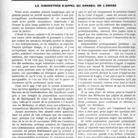 1655 - Page 1638 - Partie professionnelle, Hygiène, Assistance, Mutualité, Intérêts corporatifs, Variétés. Travaux Originaux. La juridiction d'appel du conseil de l'ordre [G. Duchesne]