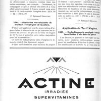 1681 - Page 1664-LXXII - Correspondance. Application du Tarif Fallières. Electrothérapie à domicile / Réduction concomitante de fracture compliquée de luxation / Application du Tarif Maginot. Radiodiagnostic pratiqué à chaque insufflation d’air dans la plèvre