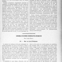 1706 - Page 1687 - Partie scientifique. Travaux Originaux. Clinique chirurgicale. Splénomégalie, d’après une leçon de M. le professeur Delbet / Consultations dermatologiques, par Louis Boby. Sur un cas d’Ichtyose