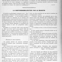 1710 - Page 1691 - Partie scientifique. Travaux Originaux. Ce que pratiquement le médecin doit savoir.... Des traitements modernes de l’eczéma de l’adulte / La photosensibilisation par le bismuth