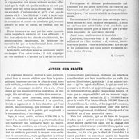 1732 - Page 1713 - Partie professionnelle, Hygiène, Assistance, Mutualité, Intérêts corporatifs, Variétés. Travaux Originaux. Mutualité familiale. Il faut s'inscrire jeune aux oeuvres du « Concours » [A. Gassot] / Autour d'un procès