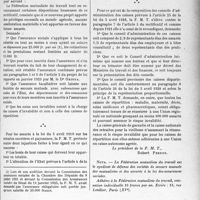1740 - Page 1721 - Partie professionnelle, Hygiène, Assistance, Mutualité, Intérêts corporatifs, Variétés. Comptes rendus, documents, pièces officielles. Chronique syndicale. La fédération mutualiste du travail et le rectificatif de la loi sur les assurances sociales