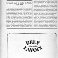 1751 - Page 1730-LXII - Congrès international de l’aviation sanitaire / Le Banquet annuel du Syndicat des Médecins de la Seine