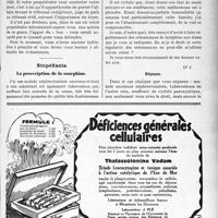 1754 - Page LXV-1733 - Correspondance. Baux et Locations. Droit de prorogation sur un garage professionnel / Stupéfiants. La prescription de la morphine