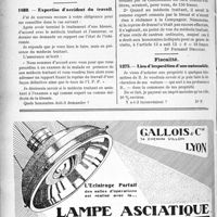 1757 - Page 1736-LXVIII - Correspondance. Application du Tarif Fallières. Electrothérapie / Expertise d’accident du travail / Lieu d’imposition d’une automobile