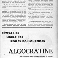 1764 - Page VII-1743 - Dernières nouvelles. Faculté de médecine de Paris / Académie de médecine / Laboratoire de contrôle des médicaments anti-syphilitiques / Deuxième tombola de la Société de Secours mutuels et de retraites pour femmes et enfants de médecins / Journées vétérinaires