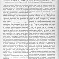 1772 - Page 1751 - Propos du jour. Un centenaire qui devrait être officiellement célébré. Le centenaire de la mort de Lamarck à la Société d’Anthropologie de Paris. — Une conférence sur Lamarck par M. le Pr Roule du Muséum d’Histoire naturelle [J. Noir]