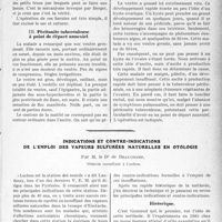 1780 - Page 1759 - Partie scientifique. Travaux Originaux. Clinique chirurgicale. I. Ostéo-anthrite tuberculeuse du genou. — II. Hernie épigastrique. — III. Péritonite tuberculeuse à point de départ annexiel, d’après une leçon du professeur Hartmann / Indications et contre-indications de l’emploi des vapeurs sulfurées naturelles en otologie, par M. le Dr de Beauchamp