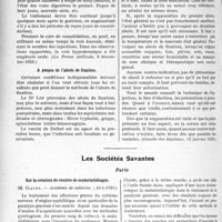 1785 - Page 1764 - Partie scientifique. L’Actualité Scientifique. La Presse. L’opothérapie splénique dans le traitement de la tuberculose [(La Presse médicale, 8 décembre 1928)] / A propos de l’abcès de fixation [(Gazette des hôpitaux, 12 janvier 1929)] / Les Sociétés Savantes. Paris. Sur la création de centres de malariathérapie, (Académie de médecine ; 23-4-1929)