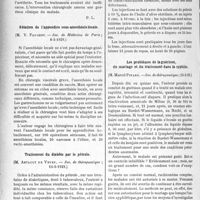1787 - Page 1766 - Partie scientifique. L’Actualité Scientifique. Les Sociétés Savantes. Paris. Ostéo-arthrite gonococcique rebelle. Traitement chirurgical, (Soc. de chirurgie, 20-2-29) / Ablation de l’appendice sous-anesthésie locale, (Soc. de Médecine de Paris ; 8-3-1929) / Traitement du diabète par le pétrole, (Soc. de thérapeutique ; 13-3-1929) / Les problèmes de la guérison, du mariage et du traitement dans la syphilis, (Soc. de thérapeutique ; 13-3-29)