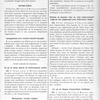 1790 - Page 1769 - Partie scientifique. L’Actualité Scientifique. Les Sociétés Savantes. Lyon. Société nationale de médecine et des sciences médicales. Sarcome de la paroi thoracique / Laryngo-typhus / Laryngostomie pour soudure trachéo-laryngée / Société médicale des hôpitaux. Un cas de forme latente de rétrécissement mitral / Rhumatisme viscéral solitaire / Cirrhose de Laennec chez un sujet néphrectomisé vingt-six ans auparavant pour tuberculose rénale / Un cas de dengue d’importation hellénique