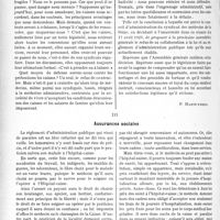 1803 - Page 1782 - Partie professionnelle, Hygiène, Assistance, Mutualité, Intérêts corporatifs, Variétés. Travaux Originaux. Les assurances sociales. Au Syndicat des Médecins de la Seine. Ce que contient et ce que ne contient pas le règlement d’administration publique de la loi des assurances sociales / Assurances sociales [Doctoresse Bonsignorio]