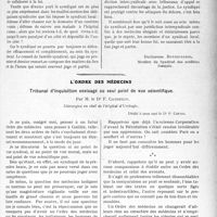 1804 - Page 1783 - Partie professionnelle, Hygiène, Assistance, Mutualité, Intérêts corporatifs, Variétés. Travaux Originaux. Les assurances sociales. Assurances sociales [Doctoresse Bonsignorio] / L’ordre des médecins. Tribunal d’inquisition envisagé au seul point de vue scientifique, par M. le Dr F. Cathelin
