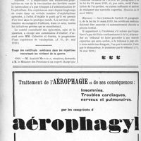 1843 - Page 1822-X - A travers l’officiel. Réponse des Ministres aux Questions des Parlementaires. Le développement de la vaccination antituberculeuse au moyen du B. C. G / Usage des certificats médicaux dans les expertises concernant les victimes de la guerre