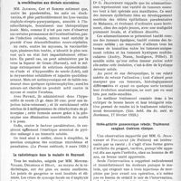 1858 - Page 1841 - Partie scientifique. L’Actualité Scientifique. La Presse. Le problème de l’hypertension permanente, dite solitaire [(La Presse médicale, 16 février 1929)] / Les eczémas pyococciques et mycosiques. Le rôle de la sensibilisation aux déchets microbiens [(La Presse médicale, 9 mars 1929)] / La radiothérapie dans la maladie de Raynaud [(Gazette des hôpitaux, 13 mars 1929)] / Adamantinome du maxillaire inférieur chez un enfant de huit ans [(Gaz. hebd. des Sc. méd. de Bordeaux, 17 février 1929)] / Ostéo-arthrite gonococcique rebelle. Traitement sanglant. Guérison clinique [(Gaz des Sc. médicales de Bordeaux, 3 mars 1929)]