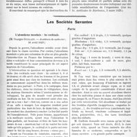 1859 - Page 1842 - Partie scientifique. L’Actualité Scientifique. La Presse. Ostéo-arthrite gonococcique rebelle. Traitement sanglant. Guérison clinique [(Gaz des Sc. médicales de Bordeaux, 3 mars 1929)] / Les Sociétés Savantes. Paris. L’alcoolisme mondain : les cocktails, (Académie de médecine ; 30 avril 1929) / Le diagnostic de l’adénopathie trachéo-bronchique, (Académie de médecine, 23-4-1929)