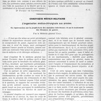 1882 - Page 1865 - Partie professionnelle, Hygiène, Assistance, Mutualité, Intérêts corporatifs, Variétés. Travaux Originaux. A propos de l'ordre des médecins. Coups de théâtre. — Fumée sans feu ??? [G. Duchesne:] / Chronique médico-militaire. L’organisation médico-chirurgicale aux armées. Sa répercussion sur la prophylaxie des maladies infectieuses et sur le traitement des blessures de guerre, par le Médecin général Uzac