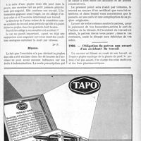 1900 - Page LXVII-1883 - Correspondance. Accidents du Travail. Accident du travail causé par un tiers / Preuve de l'accident à la charge de l'ouvrier / Obligation du patron non assuré d’un accidenté du travail