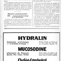 1901 - Page 1884-LXVIII - Correspondance. Accidents du Travail. Obligation du patron non assuré d’un accidenté du travail / Maladies professionnelles. A qui incombe la charge de la déclaration