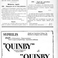 1902 - Page LXIX-1885 - Correspondance. Maladies professionnelles. A qui incombe la charge de la déclaration / Médecine légale. Honoraires de la visite judiciaire / Tarif des opérations médico-légales