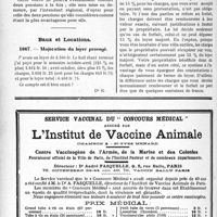 1907 - Page 1890-LXXIV - Correspondance. Questions médico-militaires. Pension d’une femme deux fois veuve de guerre / Baux et Locations. Majoration du loyer prorogé