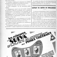 1917 - Page 1900-XII - A travers l’officiel. Hygiène publique / Assistance publique / Retrait de cartes de surclassement