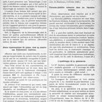 1936 - Page 1919 - Partie scientifique. L’Actualité Scientifique. La Presse. Le diagnostic de la blennorragie chez la femme [(Bruxelles médical, 24 mars 1929)] / Sténose hypertrophique du pylore, chez un nourrisson. Pylorotomie. Guérison [(Gaz. hebd, des Sc, méd. cle Bordeaux, 3 février 1929)] / Thrombo-phlébite extensive dans les fractures fermées [(Gaz. hebd, des Sc. méd. de Bordeaux, 3 mars 29)] / L’opothérapie de la gonococcie [(Notes pratiques d'actualité médicale, avril 1929, n° 85)]