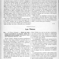 1941 - Page 1924 - Partie scientifique. L’Actualité Scientifique. Les Livres. Les illustres aventurières ou Mémoires d’Hortense et de Marie Mancini, Henri Jonquières, édit, à Paris, 1929 / Les Thèses. Etude des vomissements incoercibles de la grossesse. Valeur pronostique de la réserve alcaline, par Dr Félix Clément, Montpellier, Imprimerie Emmanuel Montane, 1928 / Traitement précoce des ostéo-arthrites tuberculeuses du genou par la phénopuncture, par Dr René Dieutiot, Paris, Jouve et Cie, éditeurs