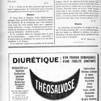1971 - Page 1954-LXII - Correspondance. Application du Tarif Fallières. Déplacements à l'intérieur du territoire d’une commune / Luxation du poignet