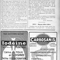 1972 - Page LXIII-1955 - Correspondance. Application du Tarif Fallières. Incisions sucessives ; Renseignements fournis ; Visite de contrôle / Rayons ultra-violets