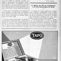 1984 - Page XI-1967 - Les doses de sérum dans la diphtérie / La Maison des Fils de Combattants à la Cité Universitaire de Paris