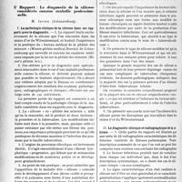 2017 - Page 1998 - Partie scientifique. L'actualité Scientifique. Les Congrès. IVe Réunion de la Commission internationale pour les maladies professionnelles, Lyon, du 3 au 6 avril 1929. L’étiologie de la silicose, M. Mavrogordato / Le diagnostic de la silicose considérée comme maladie professionnelle, M. Irvine