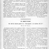 2023 - Page 2004 - Partie professionnelle, Hygiène, Assistance, Mutualité, Intérêts corporatifs, Variétés. Travaux Originaux. Pansements faits par les infirmiers [Dr Paul Boudin] / Le mort-vivant. Où doit-on encore parler du "tiers-payant" en matière d’A. S. ?, par le Dr Passot