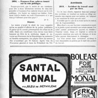 2039 - Page 2018-LVIII - Correspondance. Questions médico-militaires. Droits d’un militaire blessé au service / Médecine légale. Examen d’un cadavre trouvé sur la voie publique / Accidents. Accidents du travail causé par un tiers