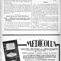 2043 - Page 2022-LXII - Correspondance. Propharmacie. Aucune distance minima entre le médecin propharmacien et l'officine de pharmacie / Application du Tarif Fallières. Réduction de luxation plus réduction de fracture (autre que fragments articulaires)