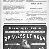 2053 - Page 2032-VIII - Dernières nouvelles. Congrès des Ecrivains de France / Bordeaux / Hôpitaux de Nîmes / Hôpitaux de Nice / Maison de santé départementale de Blois / Naissances / A travers l’officiel. Enseignement de la médecine / Service de santé militaire