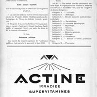 2057 - Page 2036-XII - A travers l’officiel. Hygiène publique / Asiles publics d’aliénés / Assistance publique / Enseignement de la médecine